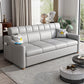 Contemporary Sofa Bed Gray with Storage Cushion Back Upholstered Futon Sleeper Sofa