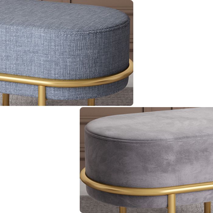 Glam Velvet Boucle Pouf Plain Oval Metal Frame Tear Resistant Ottoman Footrest Clearhalo 'furn' 'furn_ottomans_poufs' 'Furniture' 'Living Room Furniture' 'Ottomans & Poufs' 'ottomans_poufs' 1200x1200_433cf5b7-e57f-4a15-b103-0279ff9e8e79