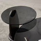 Glass Top Coffee Cocktail Table Black Coffee or End Table with 3 Legs