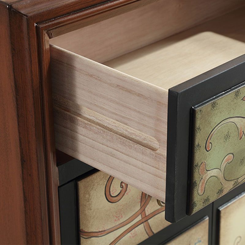 Stoccaggio in legno toracano moderno cameretta per la camera da letto in stile bianco in bianco e marrone