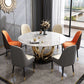 Glam Restaurant Sintered Stone Table Round Pedestal Dining Table Clearhalo 'Dining Tables & Seating' 'Dining Tables' 'dining_table' 'furn' 'furn_dining_table' 'Furniture' 'furniture_dining_table' 'Kitchen & Dining Furniture' 'kitchen' 'kitchen_dining_table' 1200x1200_433e5cb1-79bb-4038-b82a-527fdb36ff4b
