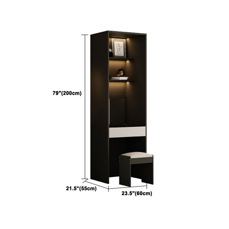 Engineered Wood Wardrobe Closet Contemporary Hinged Wardrobe Armoire Clearhalo 'Armoires & Wardrobes' 'armoires_wardrobes' 'Bedroom Furniture' 'furn' 'furn_armoires_wardrobes' 'Furniture' 1200x1200_433ed076-3611-4ff4-8c29-393b0f6b4759
