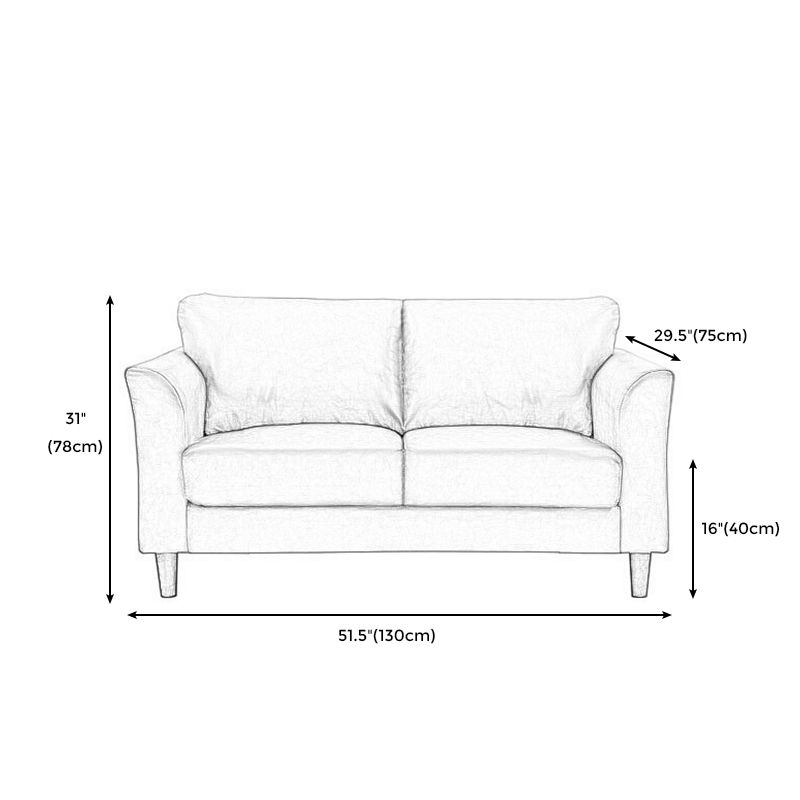 Modern 4 Wood Legs Standard Sofa Faux Leather Flared Arm Sofa Clearhalo 'furn' 'furn_sofas' 'Furniture' 'furniture_sofas' 'kitchen' 'kitchen_sofas' 'Living Room Furniture' 'Sofa' 'sofas' 1200x1200_434121e4-510f-4b92-9fb7-6749a6914b99
