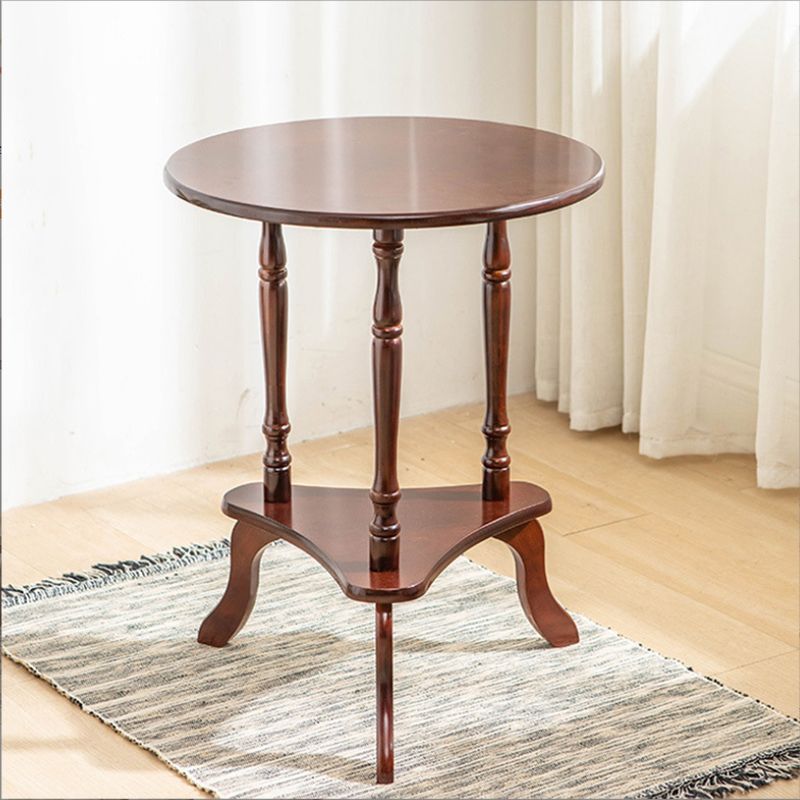 Traditional Solid Wood 3 Legs with Storage Round Living Room End Table Clearhalo 'Coffee & Accent Tables' 'End & Side Tables' 'end_side_tables' 'furn' 'furn_end_side_tables' 'Furniture' 'Living Room Furniture' 1200x1200_4342afd0-f67a-4933-bdff-49df92b7e471