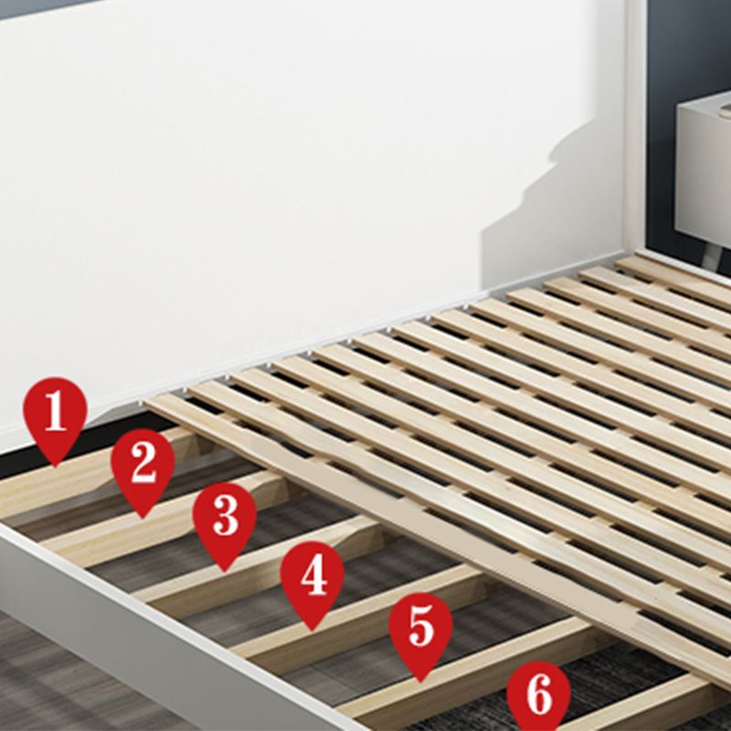 Scandinavian Wooden Panel Standard Bed with Rectangular Headboard Clearhalo 'Bedroom Furniture' 'Beds' 'furn' 'furn_beds' 'Furniture' 1200x1200_43437ff8-8490-445d-8f6b-f0134abb91e7