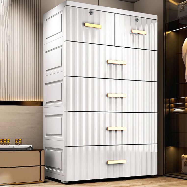 Armoire de rangement en plastique de chambre à coucher armoire finale mate contemporaine