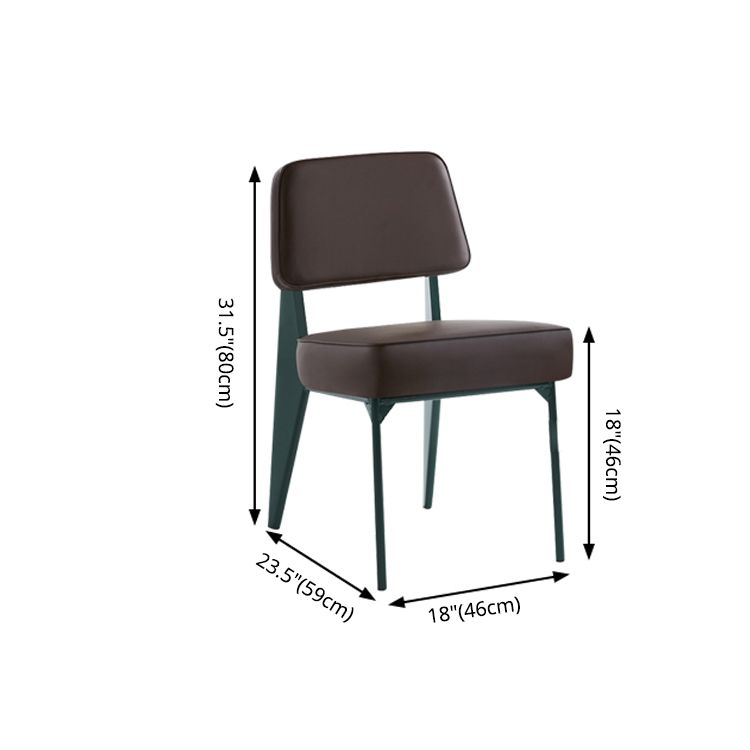 Scandinavian Home Side Chair Open Back Metal Upholstered Dining Room Chair Clearhalo ' kitchen&dining_furn' 'Dining Chairs' 'Dining Tables & Seating' 'dining_chair' 'furn' 'furn_dining_chair' 'Furniture' 'furniture_dining_chair' 'Kitchen & Dining Furniture' 'kitchen' 1200x1200_43480c62-bef0-492a-931f-a6a2661e07a1