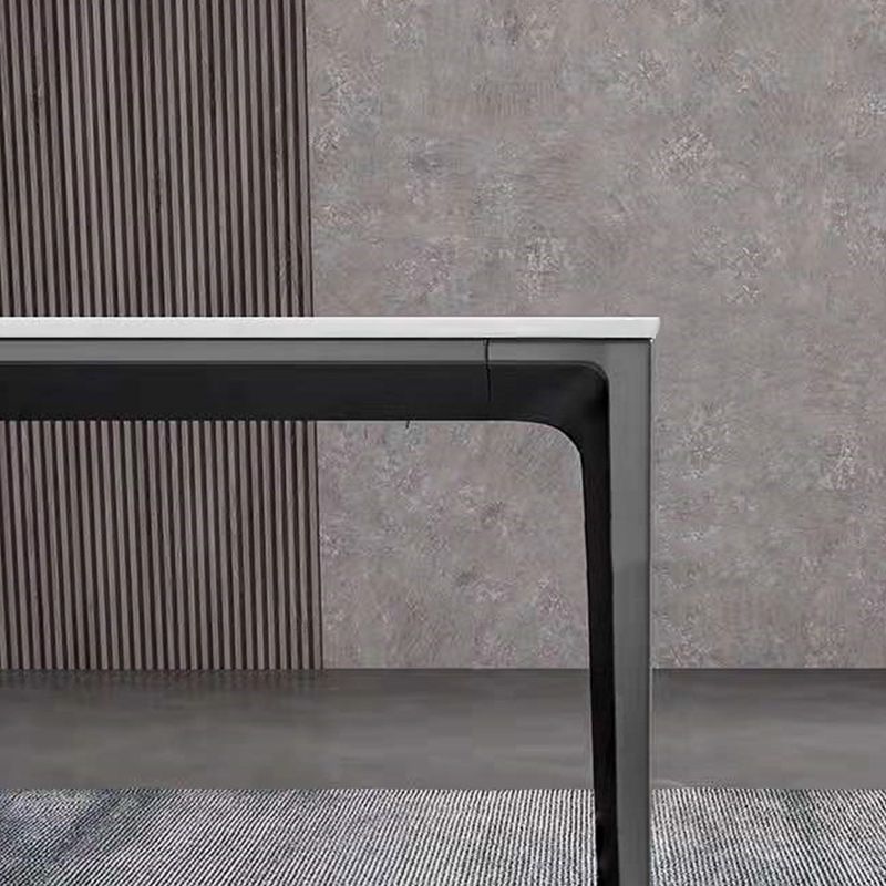 Designer Style 1/2/5/7 Pieces Dining Set Sintered Stone Top Table with Leather Chairs Clearhalo 'Dining Room Sets' 'Dining Tables & Seating' 'dining_room_set' 'furn' 'furn_dining_room_set' 'Furniture' 'furniture_dining_room_set' 'Kitchen & Dining Furniture' 1200x1200_4348b54f-6689-430b-9bad-0d02781b1308