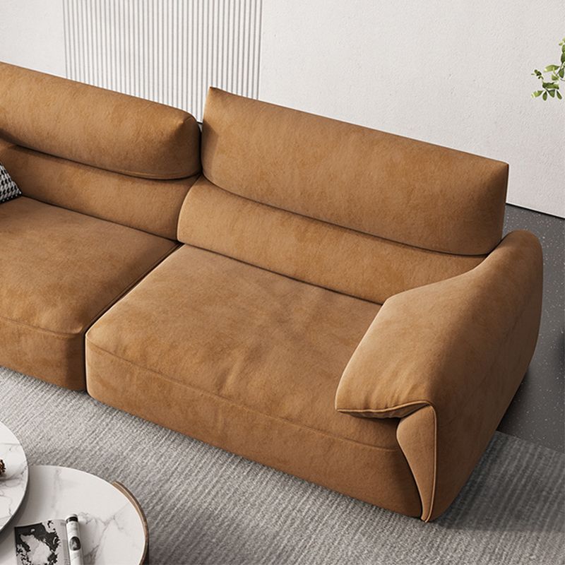 Adjustable Sewn Pillow Back Sofa Modern Pillow Top Arm Sofa in Brown Clearhalo 'furn' 'furn_sofas' 'Furniture' 'Living Room Furniture' 'Sofa' 'sofas' 1200x1200_43498992-5788-469a-895a-c9fe0c02a5d0