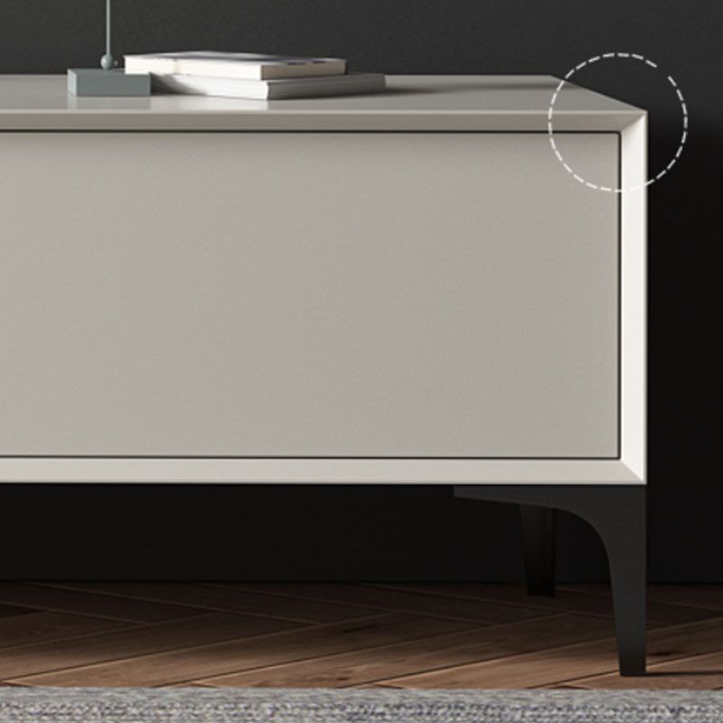 Modern Stone & Wood TV stand 18.11 "H 3/4-Drawer TV con scaffali