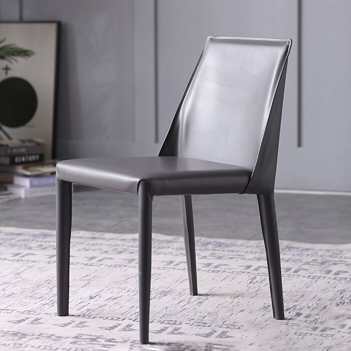 Designer Style Study Room Chair Matte Finish Leather Parsons Dining Chair (Set of 2) Clearhalo ' kitchen&dining_furn' 'Dining Chairs' 'Dining Tables & Seating' 'dining_chair' 'furn' 'furn_dining_chair' 'Furniture' 'furniture_dining_chair' 'Kitchen & Dining Furniture' 'kitchen' 1200x1200_4349de51-4b14-45de-b5d8-2331b6c63641