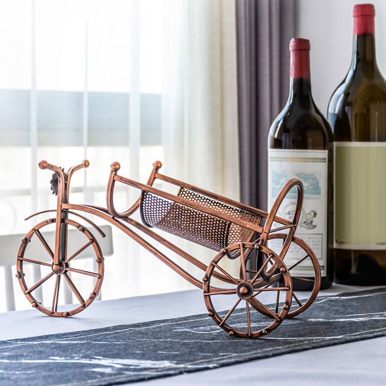 Porta di vino da banco in metallo controcette moderna porta bottiglia di vino in ottone