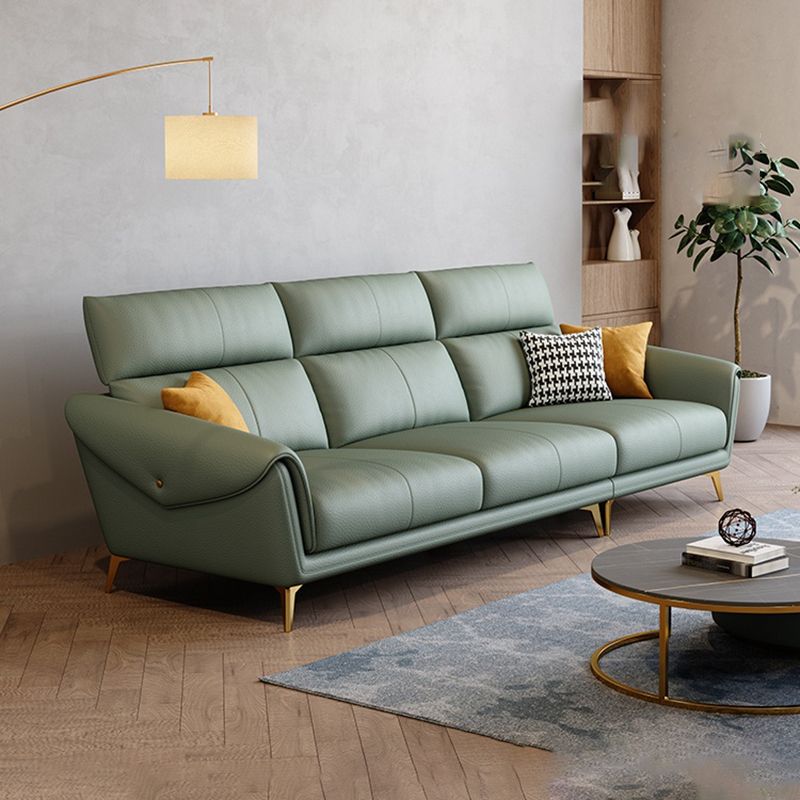 Sofá de cuero falso 37.40 "D x 37.40" H Sofá de brazo acampanado para sala de estar