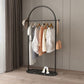 Moderne Style Coat Rack Metallic Free Standing Hooks Design Deck Rack mit Regalen