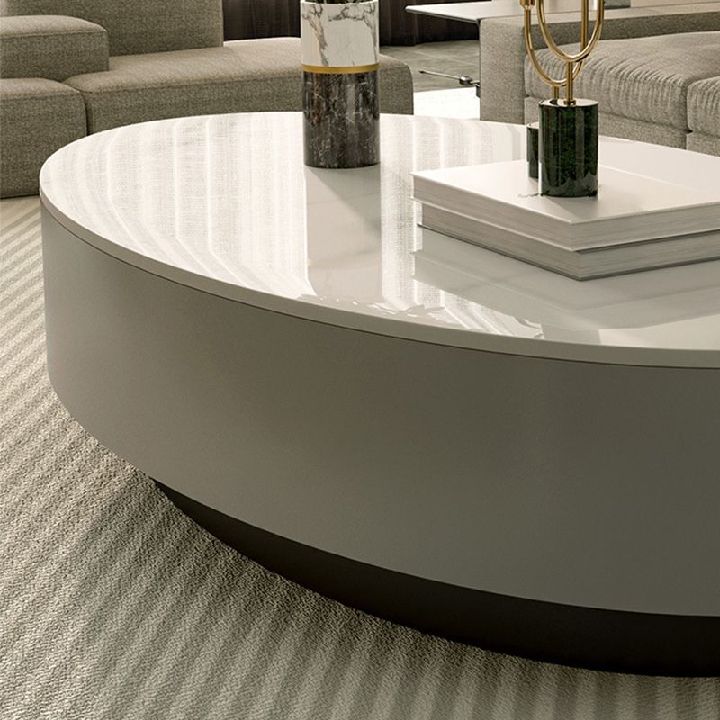 Table basse ovale en ardoise, table de cocktail avec tiroir