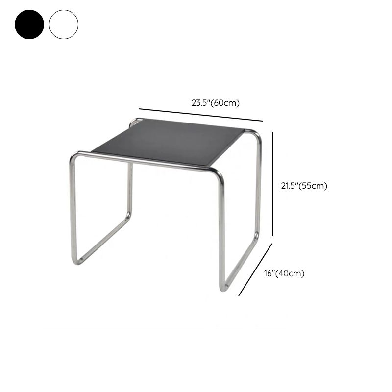 Mesa minimalista rectangular 15.7 "D Tabla final moderna de trineo de trineo de acero