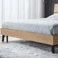 42.12" High Standard Bed with Headboard Mattress Included Wood