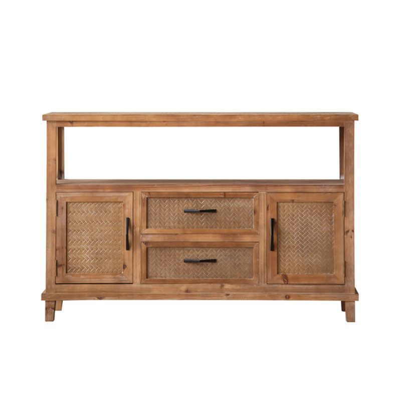 Farmhouse Brown Sideboard Solid Wood Server Tavolo per sala da pranzo