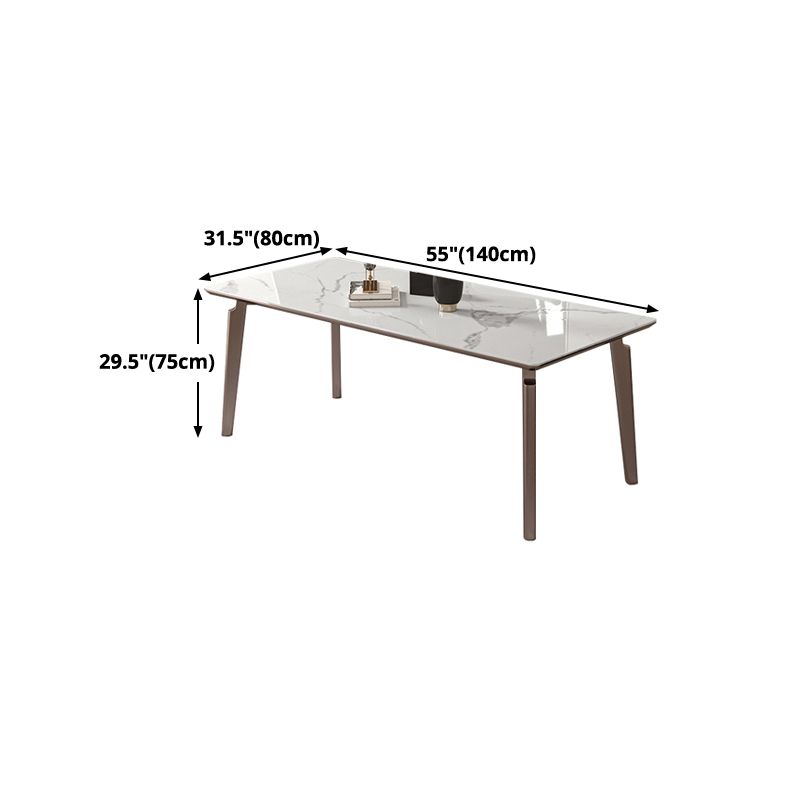 Sintered Stone Medieval Modern Table Rectangle Table with 4 Wooden Legs for Restaurant Clearhalo ' dining_table' 'Dining Tables & Seating' 'Dining Tables' 'furn' 'furn_dining_table' 'Furniture' 'furniture_dining_table' 'Kitchen & Dining Furniture' 'kitchen&dining_furn' 'kitchen' 'kitchen_dining_table' 1200x1200_43508591-384b-4304-8473-8551089daaa2