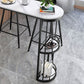 White Stone Bar Table with Storage Modern Specialty Pub Table for Dining Room Clearhalo 'Bar Furniture' 'Bar Tables' 'bar_tables' 'furn' 'furn_bar_tables' 'Furniture' 'Kitchen & Dining Furniture' 1200x1200_4350b841-187f-4e52-8f2f-f7e3d0c7b463