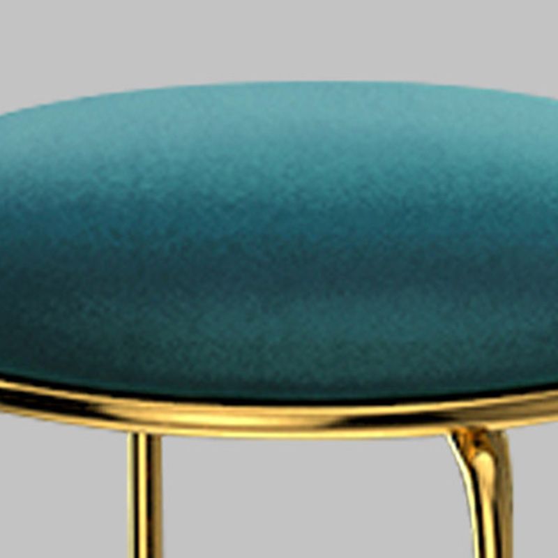 Modern Ottoman Velvet Upholstered Solid Color Metal Frame Round Ottoman Clearhalo 'furn' 'furn_ottomans_poufs' 'Furniture' 'Living Room Furniture' 'Ottomans & Poufs' 'ottomans_poufs' 1200x1200_43514fea-84b4-464b-81b7-2f76db5ceb85