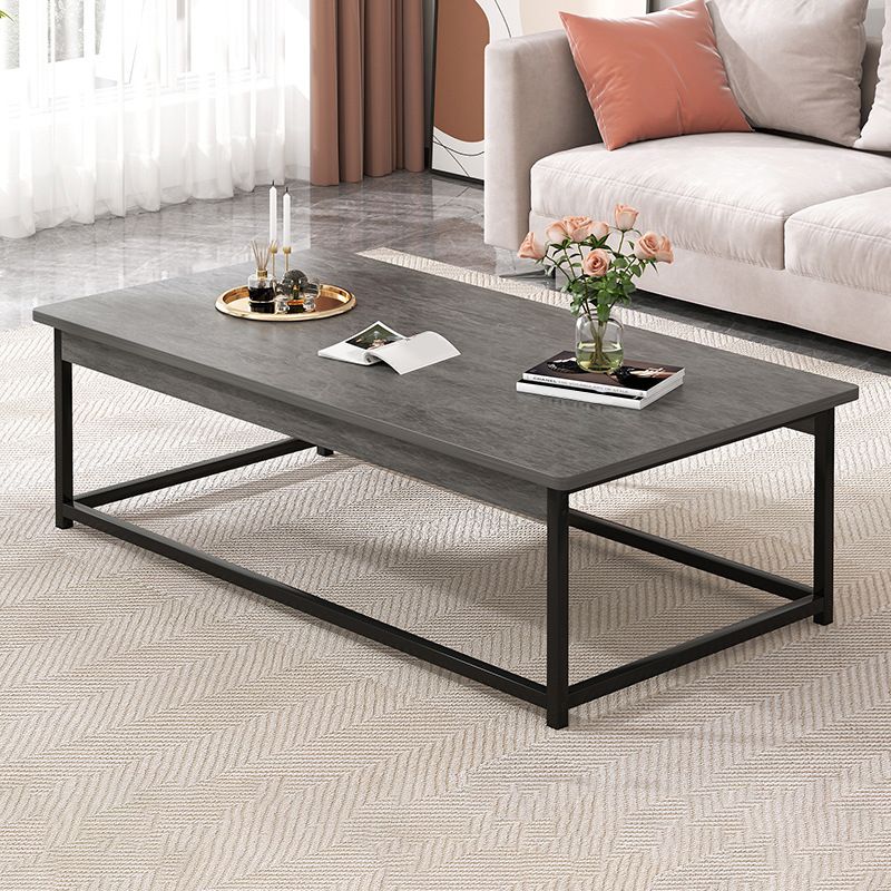 Frame Base Rectangular Modern Style Wood Table Metal Bottom Frame Coffee Table Clearhalo 'Coffee & Accent Tables' 'Coffee Tables' 'coffee_tables' 'furn' 'furn_coffee_tables' 'Furniture' 'Living Room Furniture' 1200x1200_43523533-ce25-4190-8523-f74fabff4728