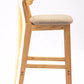 Scandinavian Upholstered Low Back Footrest Stool Matte Finish Rubberwood Barstool Clearhalo 'Bar Furniture' 'Bar Stools' 'bar_stools' 'furn' 'furn_bar_stools' 'Furniture' 'furniture_bar_stools' 'Kitchen & Dining Furniture' 1200x1200_43529f49-7d09-4af7-a145-271c21238b45