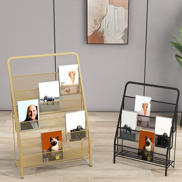 Metal Iron Industrial Ladder Bookshelf Vertical Closed Back Bookshelf Clearhalo 'Bookcases' 'furn' 'furn_bookcases' 'Furniture' 'furniture_bookcases' 'kitchen' 'kitchen_bookcases' 'Living Room Furniture' 'Office Furniture' 1200x1200_4352db0e-47ae-4a9d-b90f-40e86a3fd821