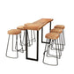 Juego de mesa de bar industrial de madera maciza, mesa de mostrador de 1/2/4/7 piezas con taburetes sin respaldo