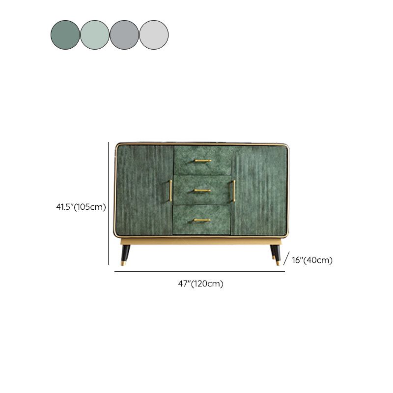 Buffet de restauration en pierre de crénza moderne et contemporain avec des tiroirs et des armoires