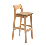 Contemporary Oak Wood Barstool Indoor Bar Stool with Low Back and Footrest Clearhalo 'Bar Furniture' 'Bar Stools' 'bar_stools' 'furn' 'furn_bar_stools' 'furniture_bar_stools' 'Kitchen & Dining Furniture' 'kitchen&dining_furn' 'kitchen' 'kitchen_furn' Furniture' 1200x1200_43557062-d3ec-47ba-9443-22b7974ef7ed
