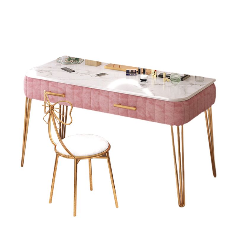 Vanità del trucco top in ardesia con cassetto per camera da letto 29,53 "di altezza