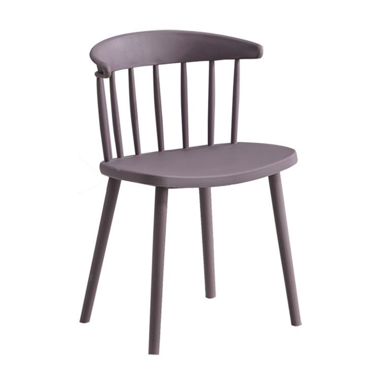 Sillas sin brazo de silla de comedor de estilo contemporáneo con patas de plástico para el hogar