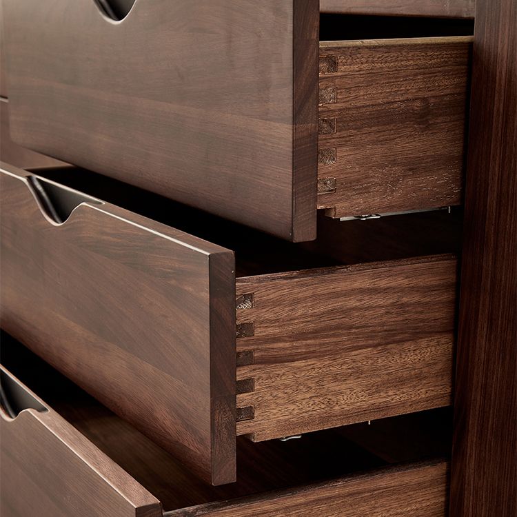 Mid-Century Modern Brown Accent Chest with 6 Soft Close Drawers Clearhalo 'Cabinets & Chests' 'cabinets_chests' 'furn' 'furn_cabinets_chests' 'Furniture' 'Living Room Furniture' 1200x1200_435725a6-edd7-4bb6-b1ca-d6636735c338