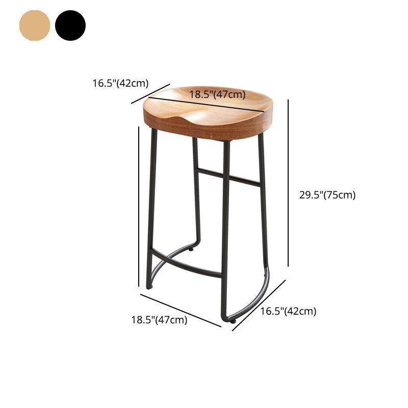 Modern Style Bar-stool Wooden Seat Sled Legs Barstools with Footrest Clearhalo 'Bar Furniture' 'Bar Stools' 'bar_stools' 'furn' 'furn_bar_stools' 'furniture_bar_stools' 'Kitchen & Dining Furniture' 'kitchen&dining_furn' 'kitchen' 'kitchen_furn' Furniture' 1200x1200_4358b27b-dda1-4990-9a74-348d8eaadbde