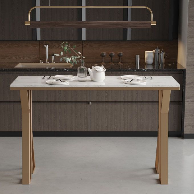 Glam Style Bartafelset 1/2/5-delige rechthoekige bartafel met metalen hoge krukken voor thuis