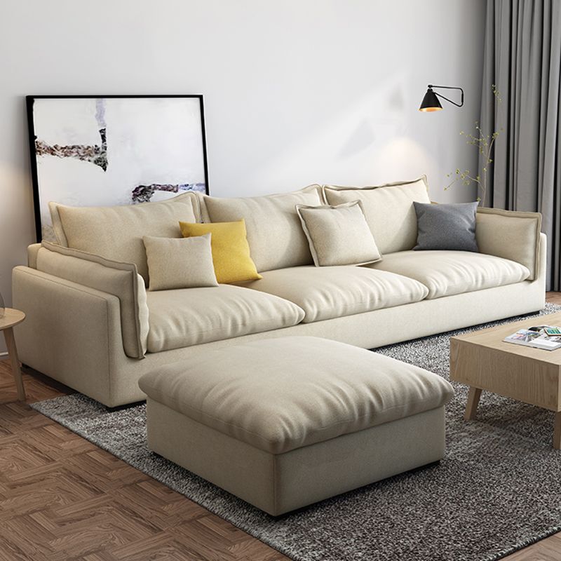 Nordic Square Arm Sofa & Chaise Loose Back Cushions Sofa - 26.77" H Clearhalo 'furn' 'furn_sectionals' 'Furniture' 'Living Room Furniture' 'Sectionals' 1200x1200_435ac94c-7a24-4234-8496-dc3d867890d7