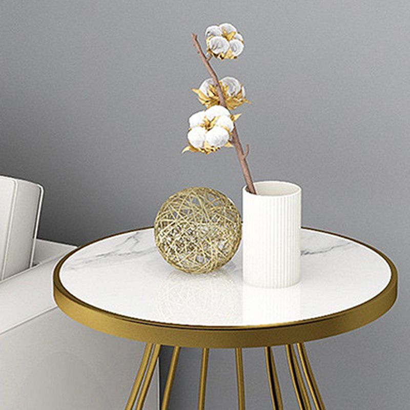 Modern Style Black/gold Metal Base Marble & SLATE Top Round Side Table Clearhalo 'Coffee & Accent Tables' 'End & Side Tables' 'end_side_tables' 'furn' 'furn_end_side_tables' 'Furniture' 'Living Room Furniture' 1200x1200_435bfd11-6dff-43b3-983c-15fe75eb015f