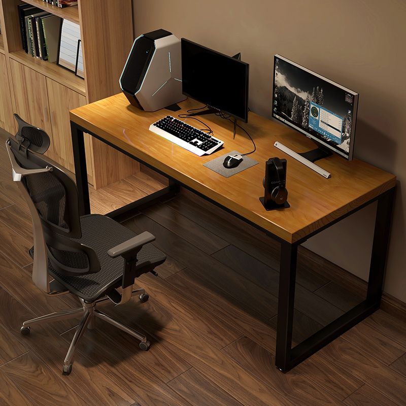 Massief hout rechthoekig schrijfbureau Natuurlijk industrieel gaming -bureau voor thuis