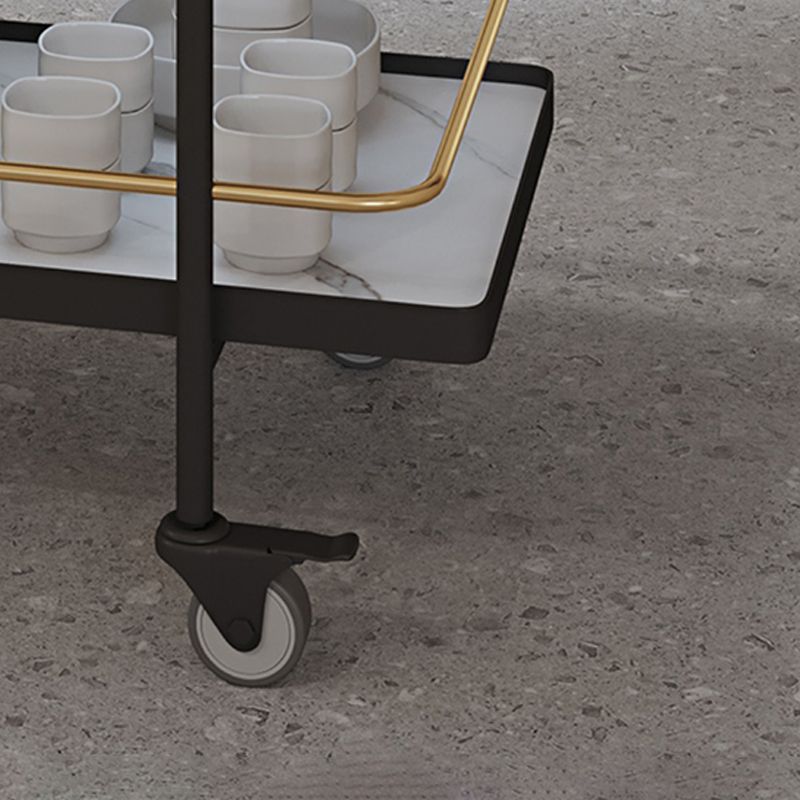 Modern Style Metal Prep Table 33.86"H Rolling Prep Table with Open Storage Clearhalo 'furn' 'furn_kitchen_islands_carts' 'Furniture' 'Kitchen & Dining Furniture' 'Kitchen Islands & Carts' 'kitchen_islands_carts' 1200x1200_435c9abe-06f8-4cc8-9fce-2b5b29591b67