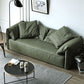 Living Room Faux Leather Settee Green Slipcovered Sofa with Pillow Top Arm Clearhalo 'furn' 'furn_sofas' 'Furniture' 'furniture_sofas' 'Living Room Furniture' 'Sofa' 'sofas' 1200x1200_435d0a95-bac8-4571-8418-c3c16749ba5d