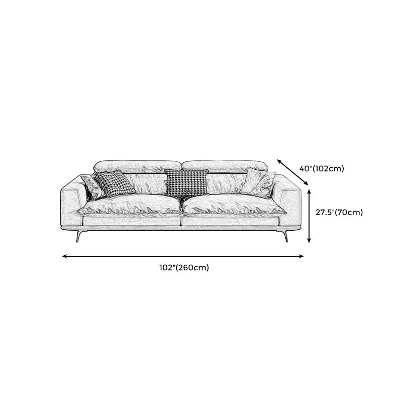 Waterproof Square Arm Sectionals 27.56"High Cushion Back Sofa,Black Clearhalo 'furn' 'furn_sectionals' 'Furniture' 'furniture_sectionals' 'Living Room Furniture' 'Sectionals' 1200x1200_435dd7b4-e1c5-41d4-a8ed-e32298e4b691