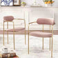 Glam Style Dining Arm Chair Upholstered Dining Armchair for Indoor Clearhalo 'Dining Chairs' 'Dining Tables & Seating' 'dining_chair' 'furn' 'furn_dining_chair' 'Furniture' 'furniture_dining_chair' 'Kitchen & Dining Furniture' 1200x1200_435e9f02-e996-46e1-8ae4-538622154550