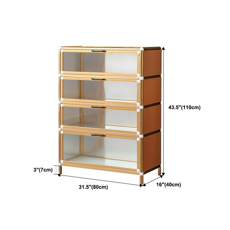 Sideboard in metallo in stile moderno dorato con porta per la cucina