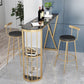 Glam Style Bar Table Stone Top Pub Table with Cabinet for Dining Room Clearhalo 'Bar Furniture' 'Bar Tables' 'bar_tables' 'furn' 'furn_bar_tables' 'Furniture' 'furniture_bar_tables' 'Kitchen & Dining Furniture' 1200x1200_435f11fc-e138-4c2c-aa24-246026872166