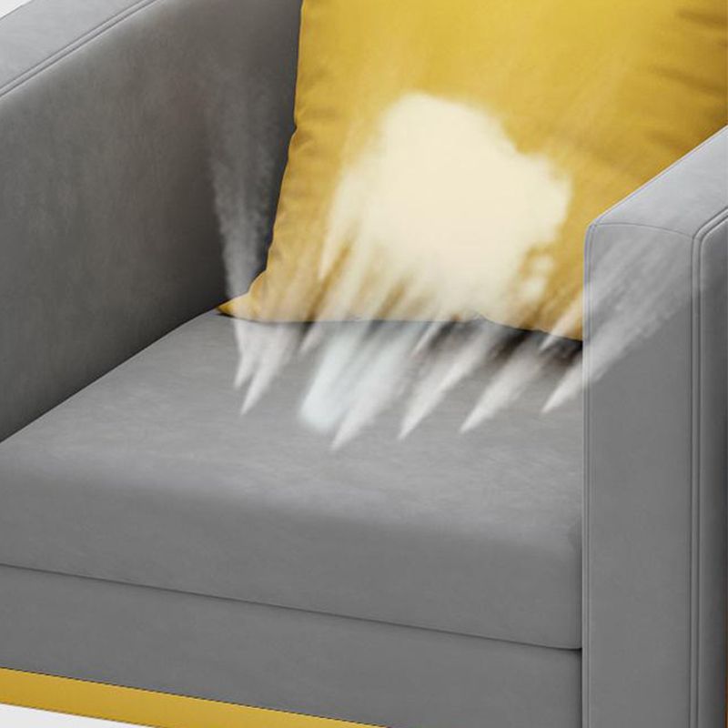 Scandinavische vaste kleur fluweel kussen achterste bank met smokingarm