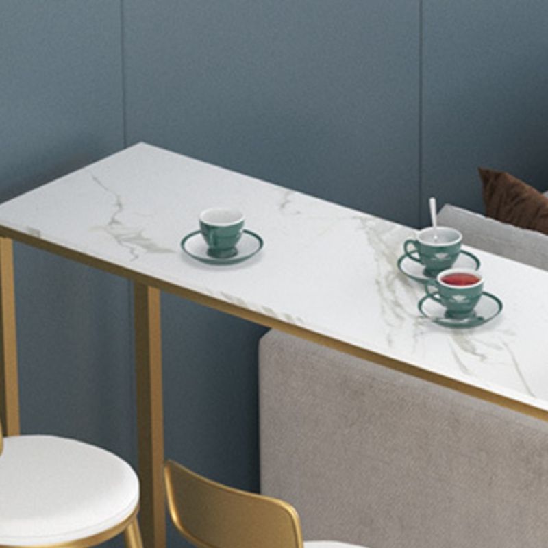 Table du compteur de hauteur de hauteur de barre d'intérieur Rectangle moderne Table de pub en marbre