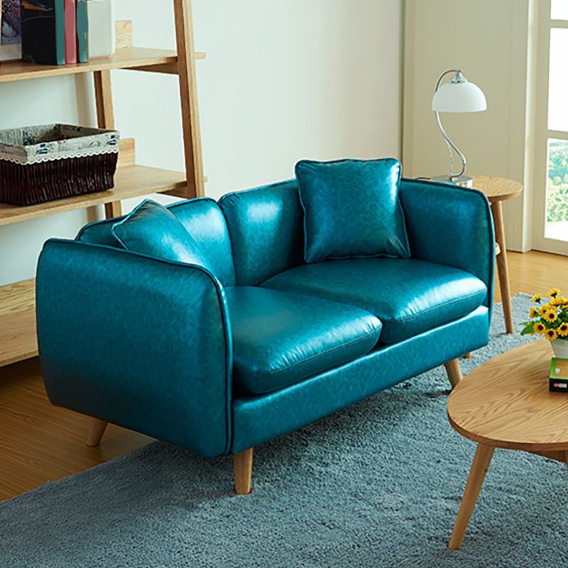 Tuxedo Arm Sofa Nordic 30.31" D x 25.2" H Faux Leather Seating Clearhalo 'furn' 'furn_sofas' 'Furniture' 'furniture_sofas' 'kitchen' 'kitchen_sofas' 'Living Room Furniture' 'Sofa' 'sofas' 1200x1200_435ffdf0-5f1c-43e0-93ed-924caa6dd309