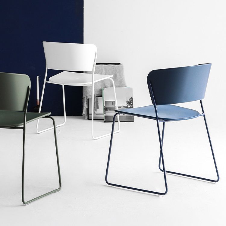 Stackable Dining Armless Chairs Indoor Dining Chairs with Metal Legs Clearhalo ' kitchen&dining_furn' 'Dining Chairs' 'Dining Tables & Seating' 'dining_chair' 'furn' 'furn_dining_chair' 'Furniture' 'furniture_dining_chair' 'Kitchen & Dining Furniture' 'kitchen' 1200x1200_436074bb-8576-4434-bd70-14c5bf9e6245