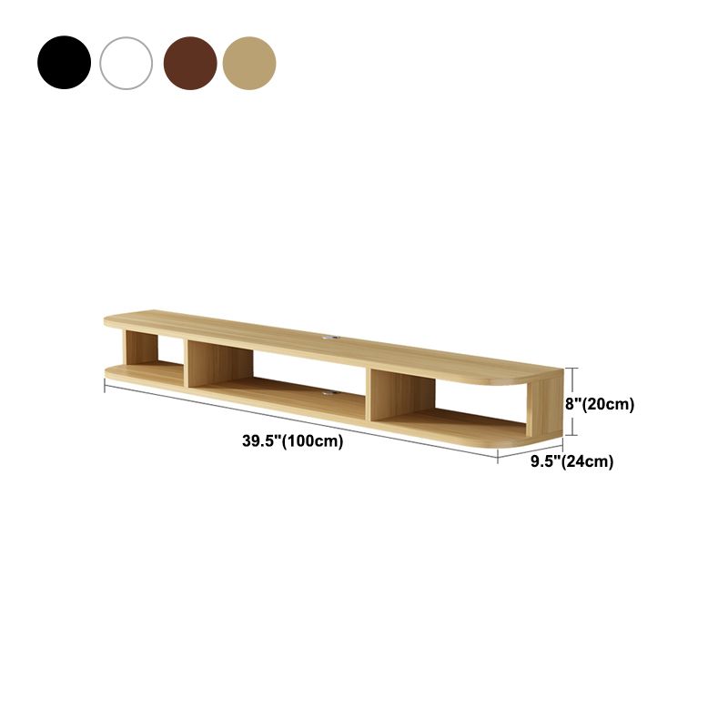 Mobile TV moderno in legno Console TV a parete con 4 ripiani